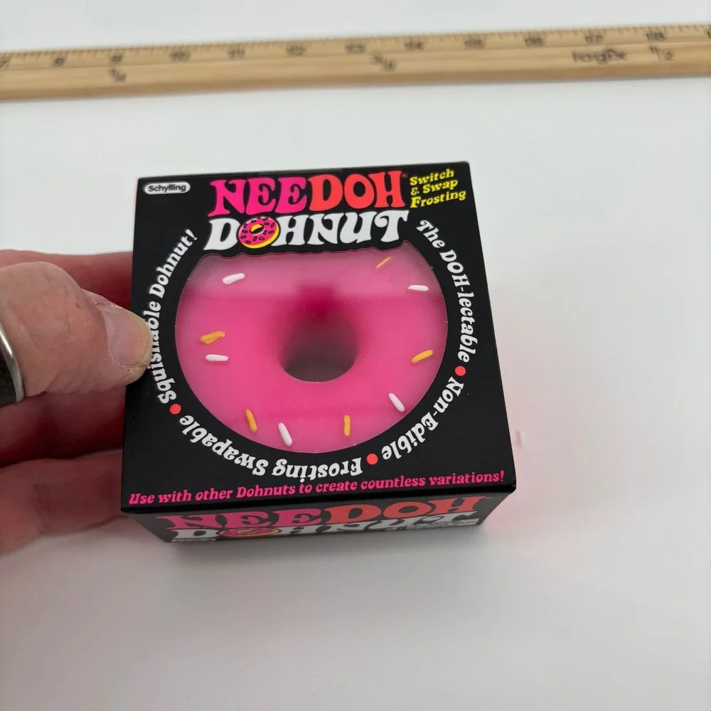 Schylling NeeDoh Dohnut Fidget Toy Kids OS Pink Squishy Stress Relief